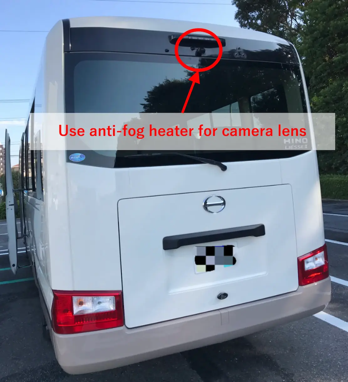 Heater for de-fogging